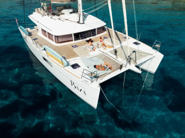 Lagoon 560 catamaran charter in Croatia – sundeck