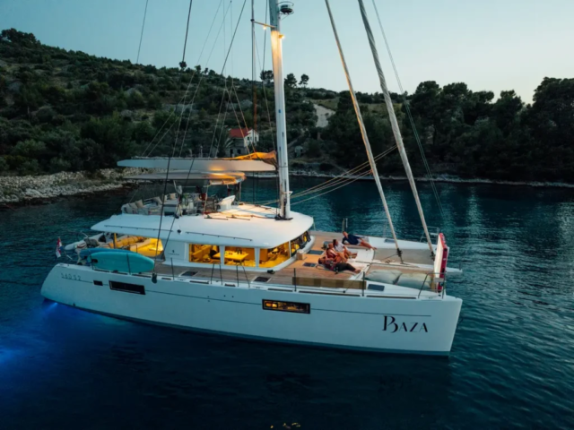 Lagoon 560 catamaran charter in Croatia – evening