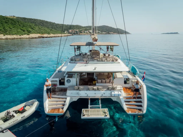 Lagoon 560 catamaran charter in Croatia – stern